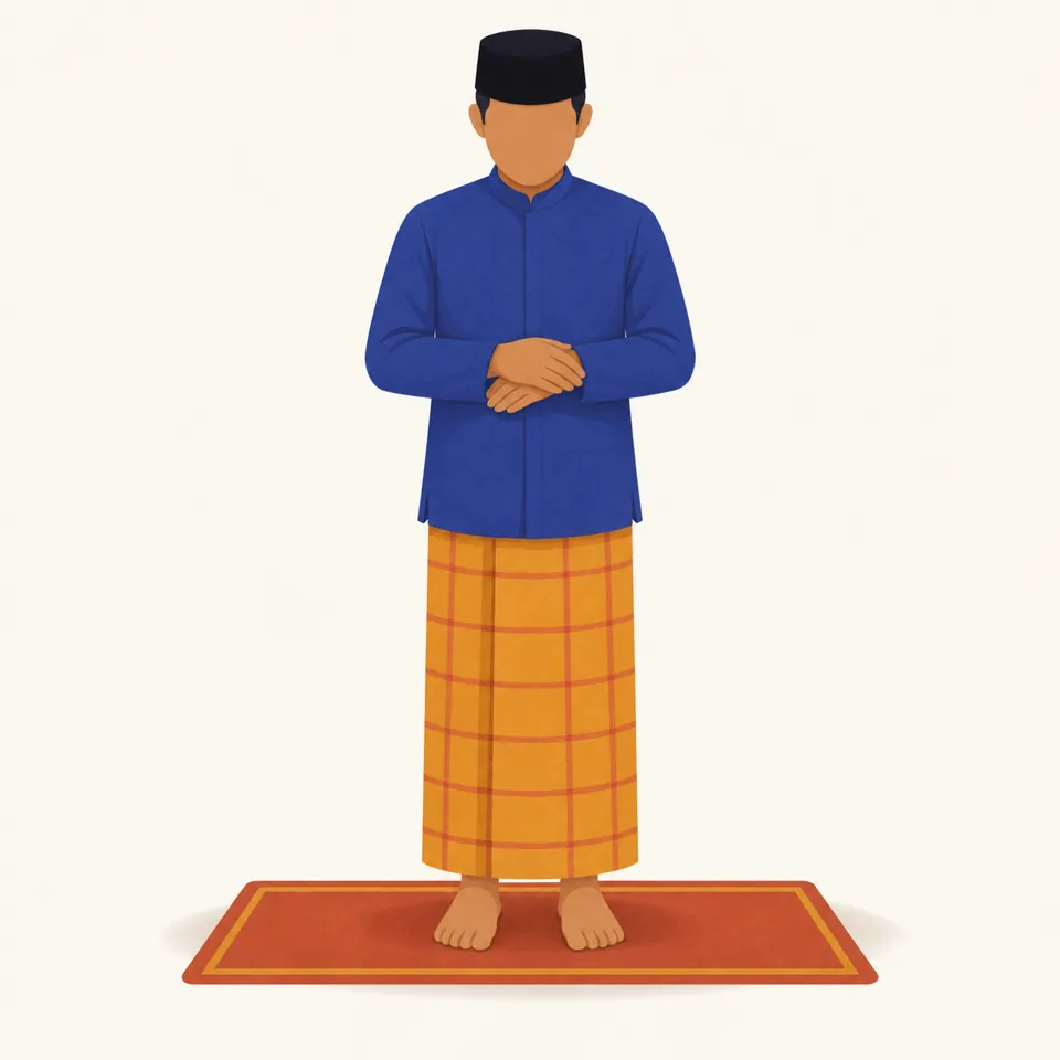Ilustrasi: Bersedekap dan doa iftitah