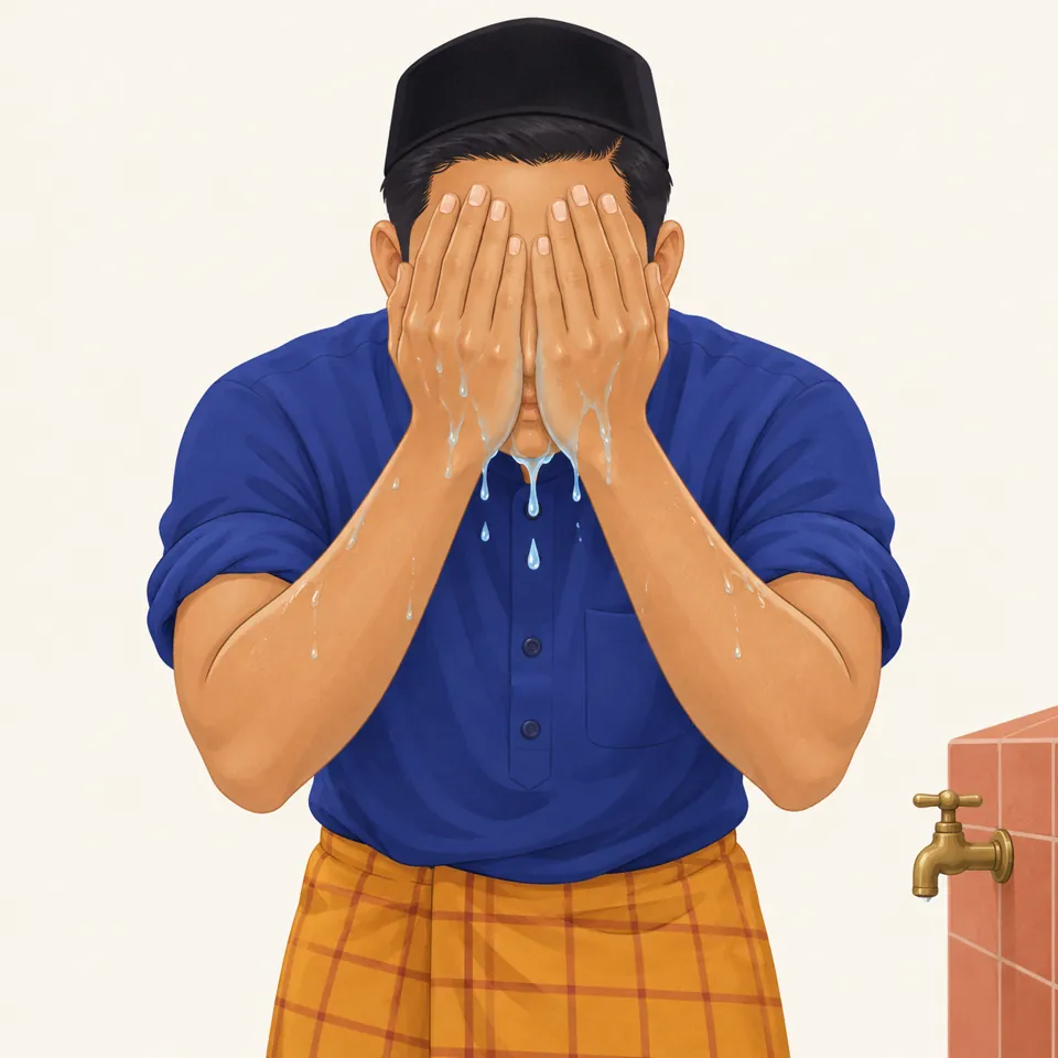 Ilustrasi: Basuh wajah
